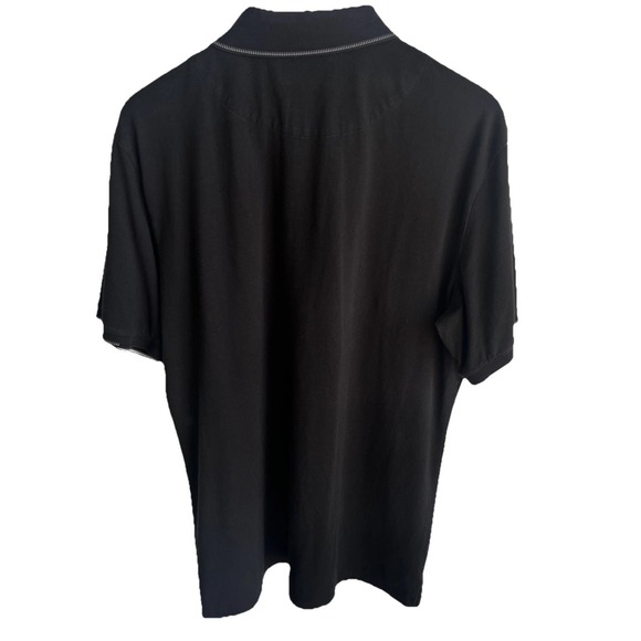 Buttercloth Icy Cotton Black Polo Shirt Mens XL Short Sleeve Stretch Slim Fit - Picture 4 of 4